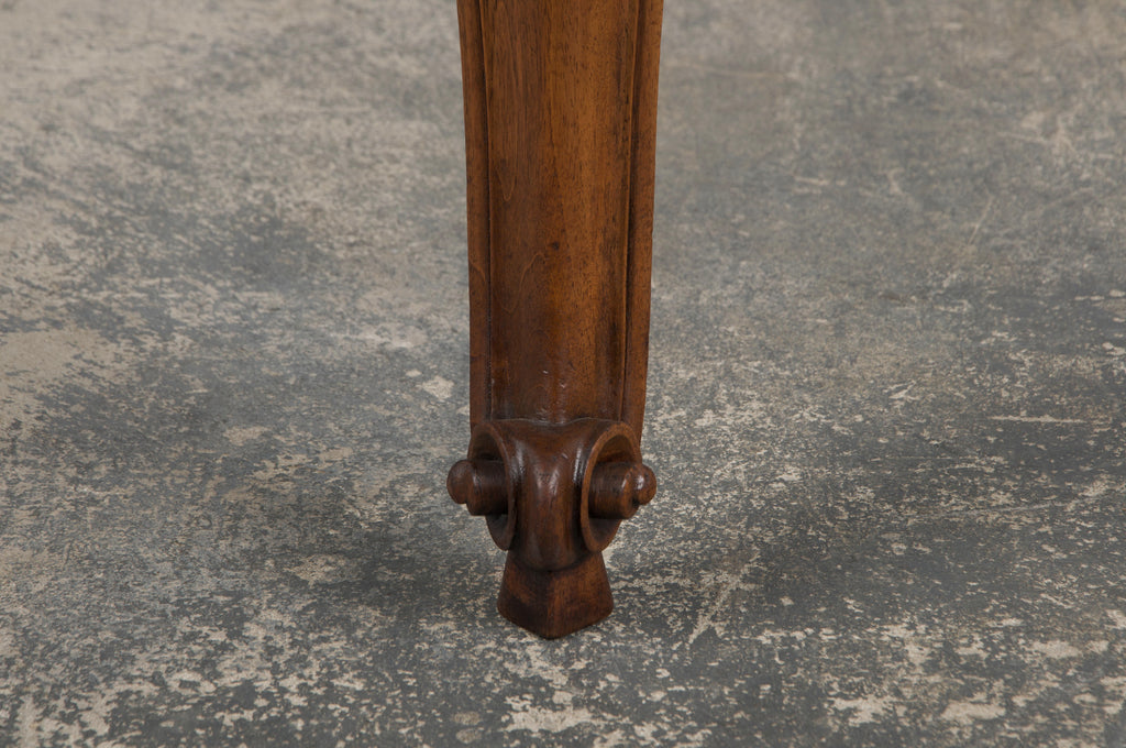 Antique Country French Louis XV Style Provincial Walnut Extendable Dining Table