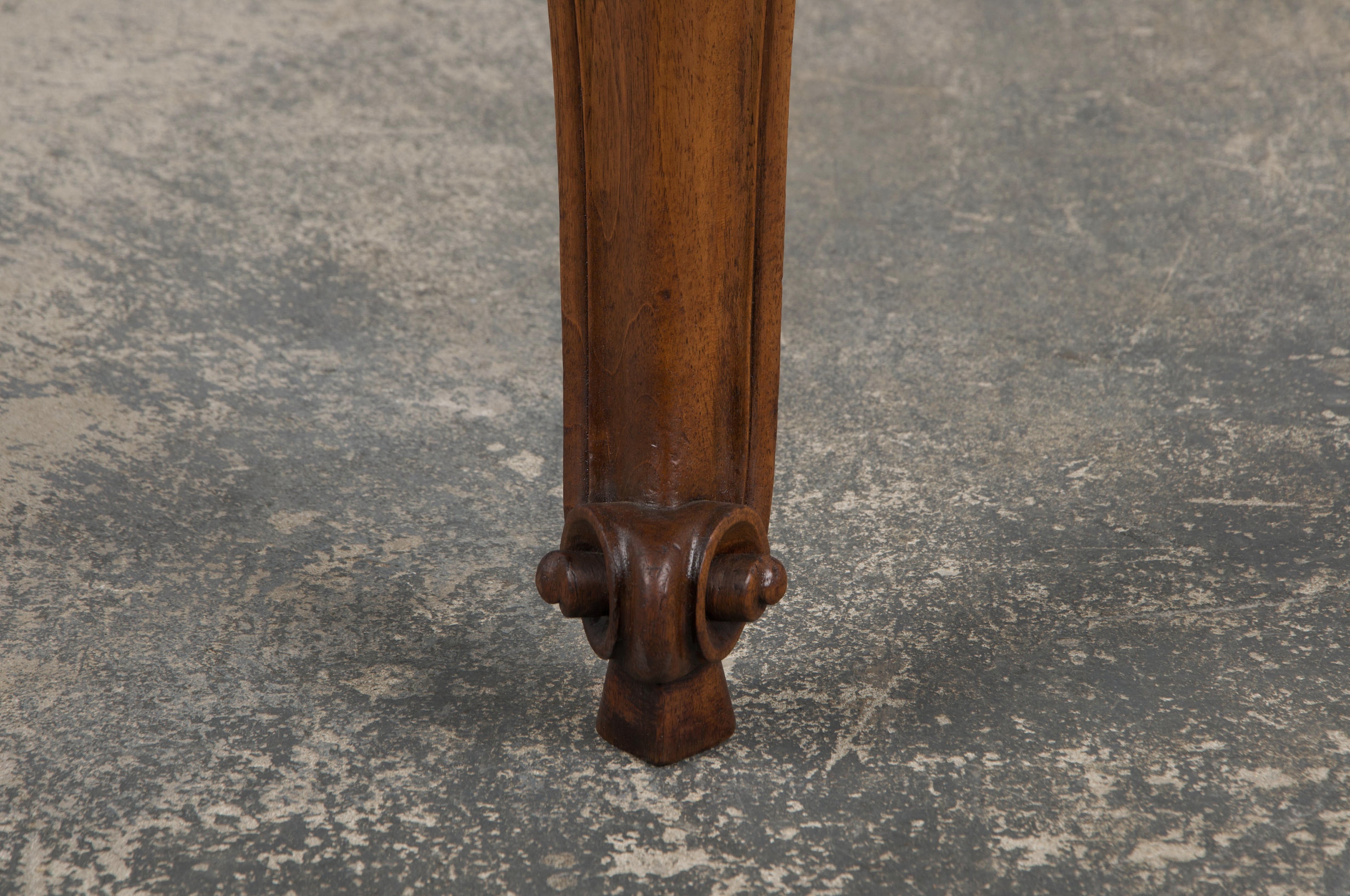 Antique Country French Louis XV Style Provincial Walnut Extendable Dining Table