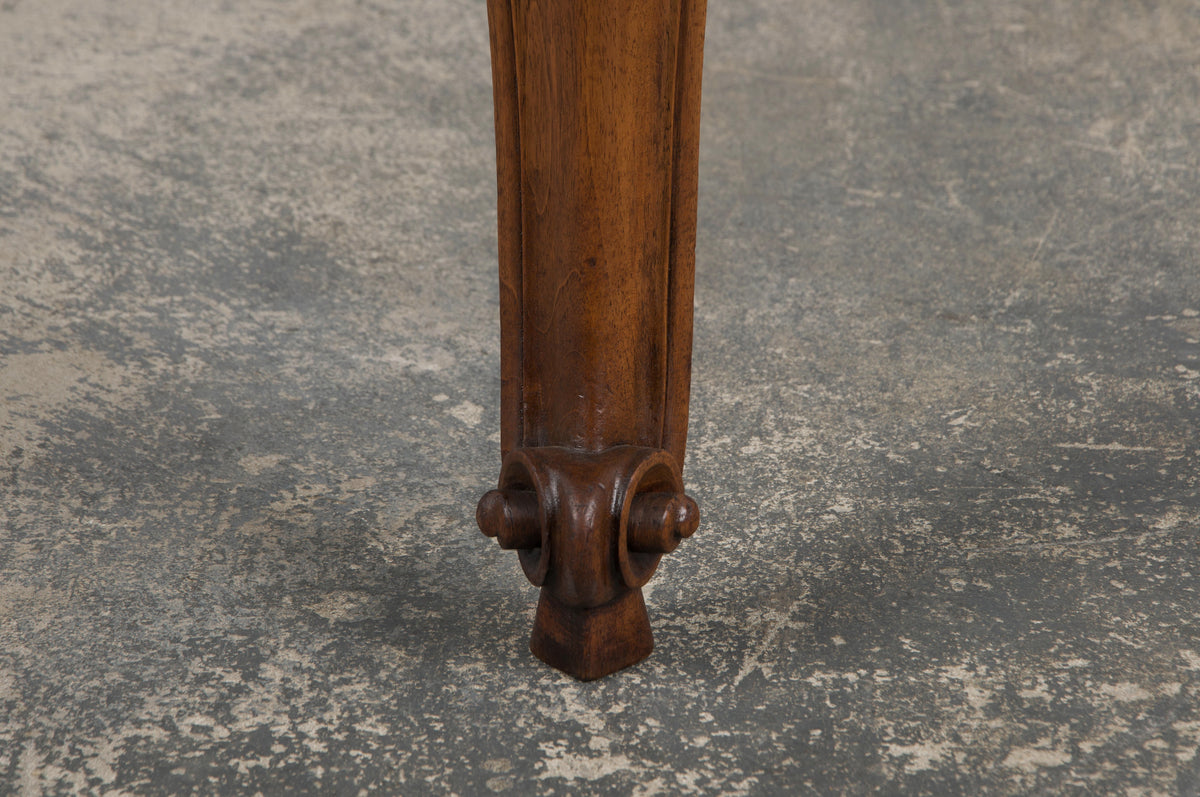 Antique Country French Louis XV Style Provincial Walnut Extendable Dining Table