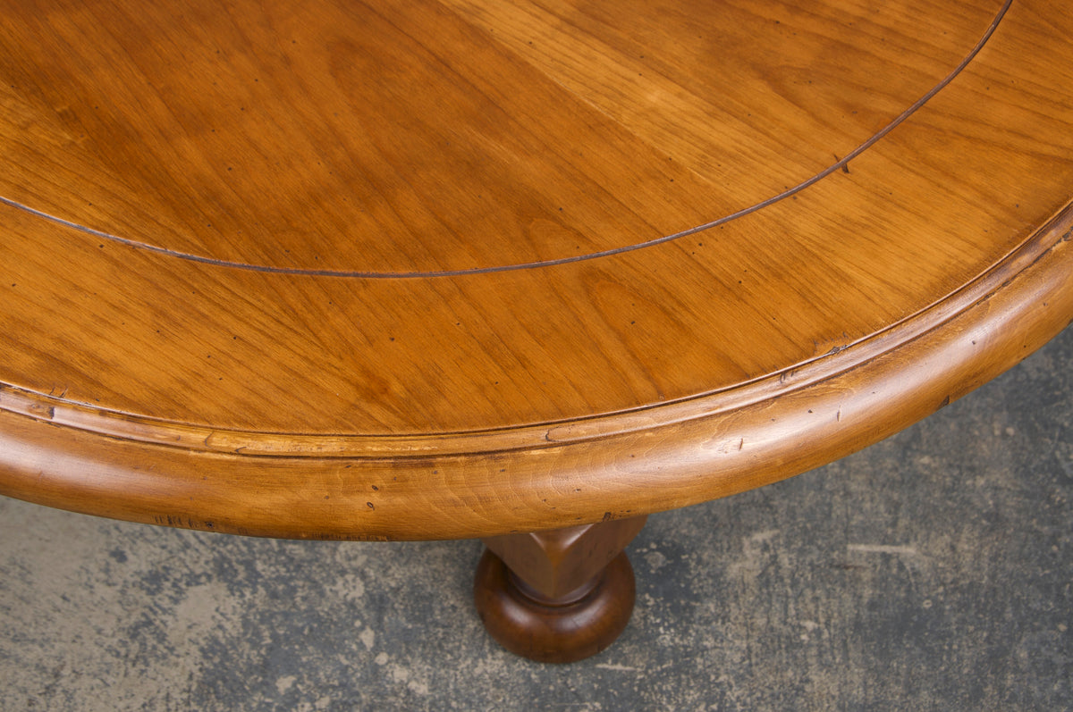 Country French Provincial Oval Farmhouse Maple Trestle Dining Table