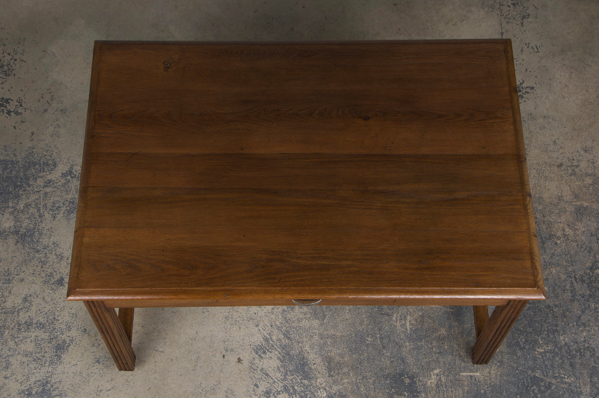 1930s French Art Deco Oak Writing Desk