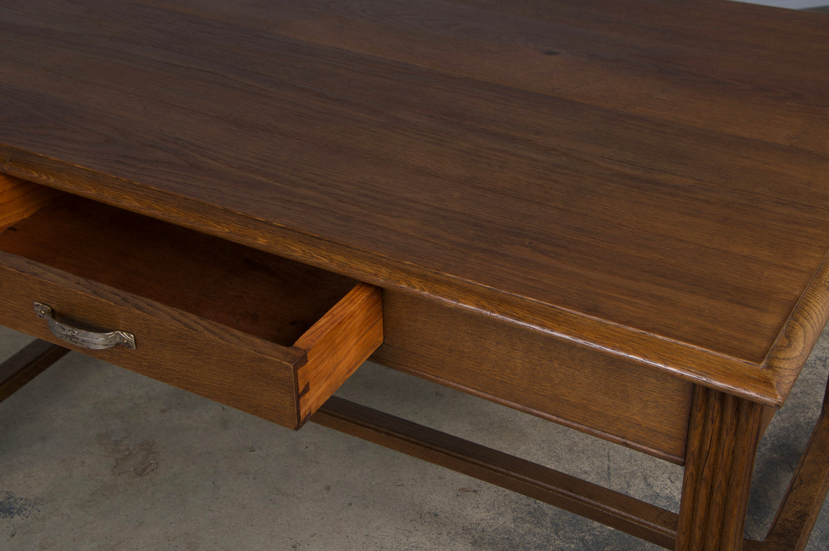 1930s French Art Deco Oak Writing Desk