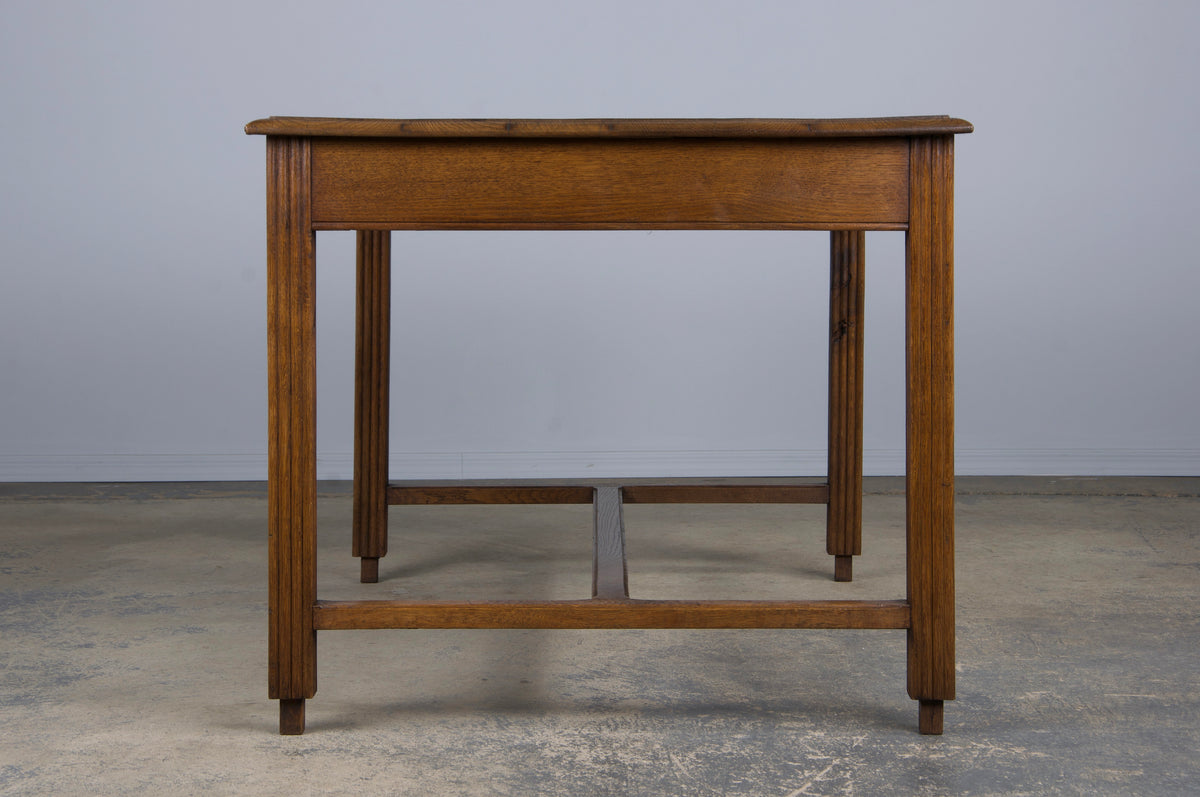 1930s French Art Deco Oak Writing Desk