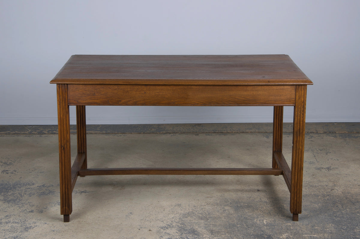 1930s French Art Deco Oak Writing Desk