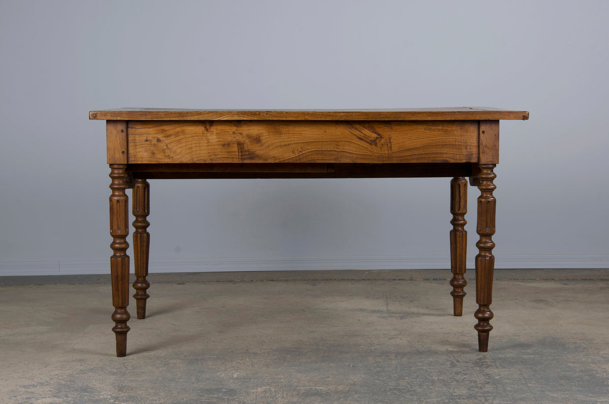 Antique Country French Provincial Oak Side Table