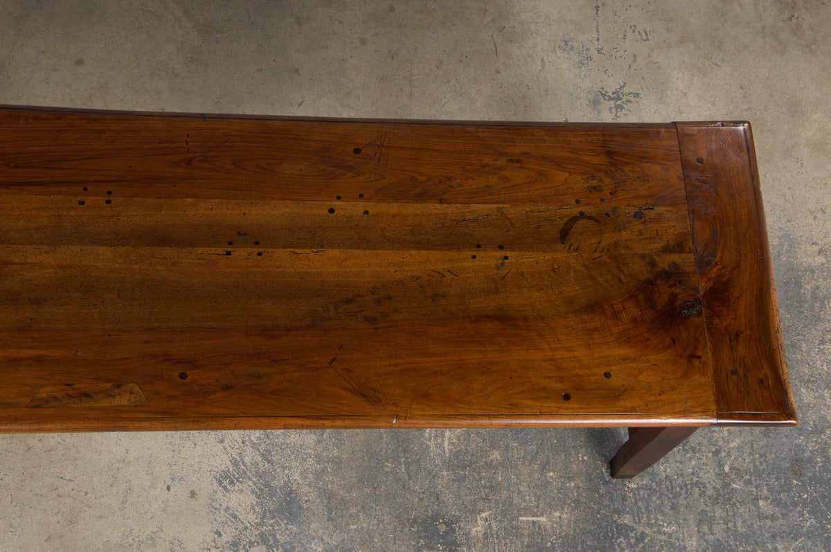 19th Century Country French Walnut Farmhouse Trestle Table
