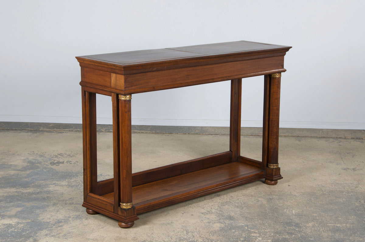 Antique French Empire Style Mahogany Console Table