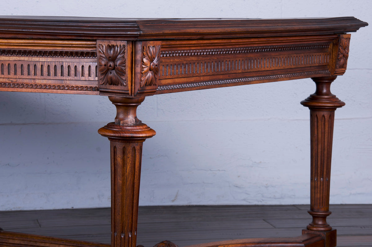 19th Century French Louis XVI Neoclassical Style Walnut Dining Table