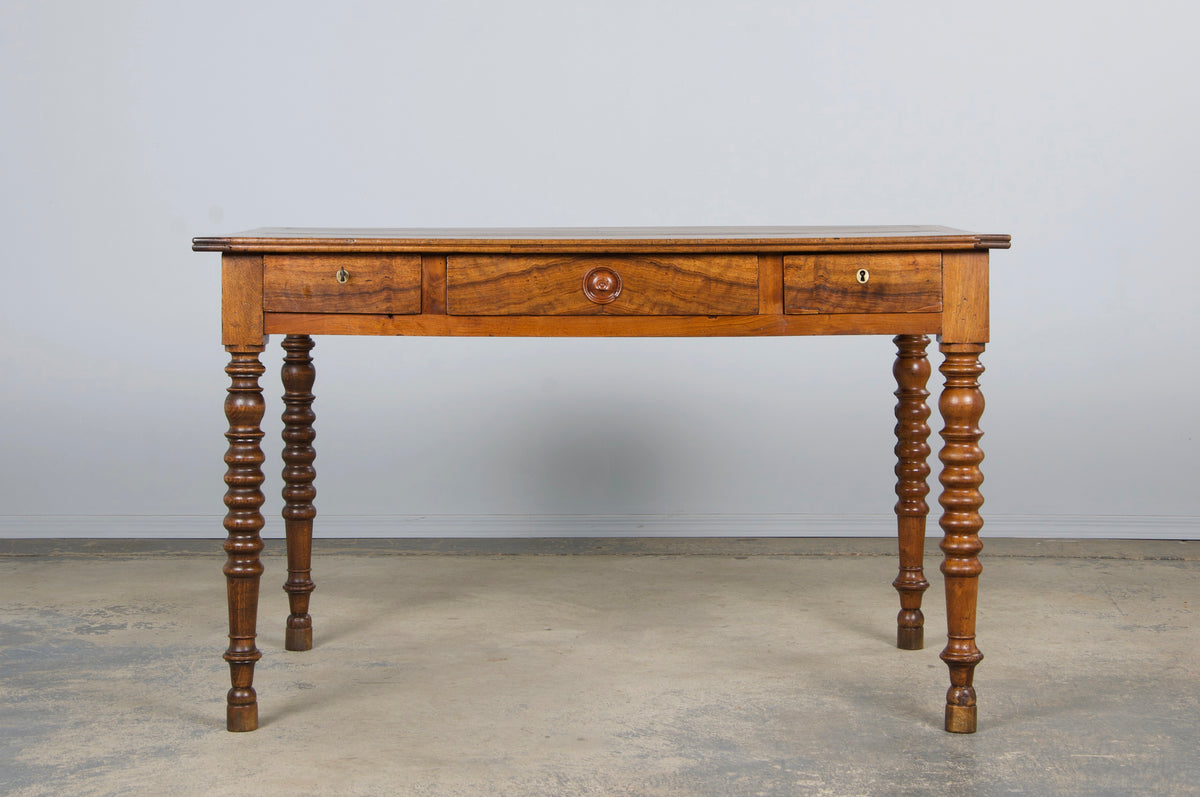 Antique French Louis XIII Style Walnut Writing Desk
