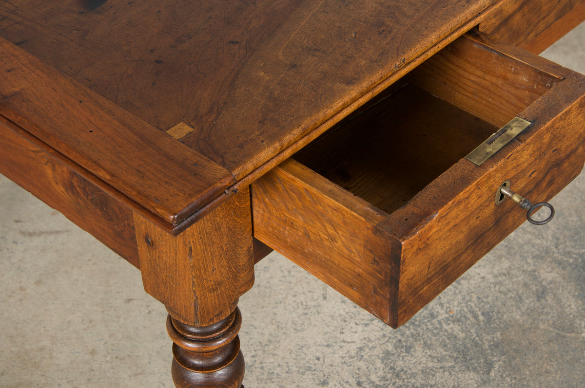 Antique French Louis XIII Style Walnut Writing Desk