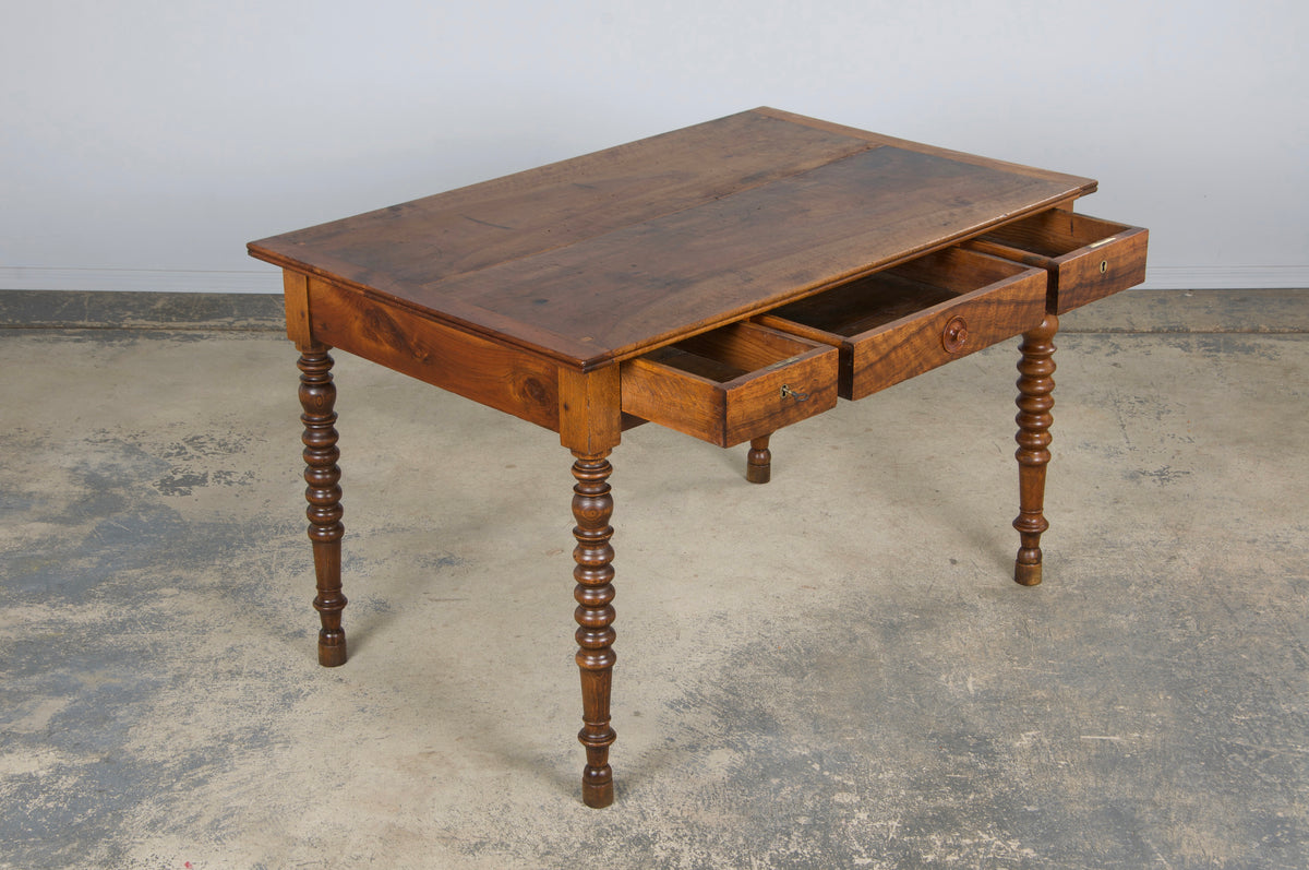 Antique French Louis XIII Style Walnut Writing Desk