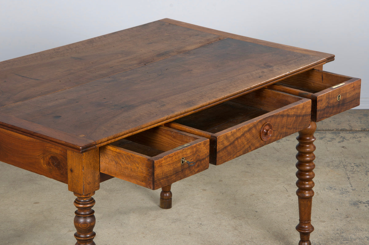 Antique French Louis XIII Style Walnut Writing Desk
