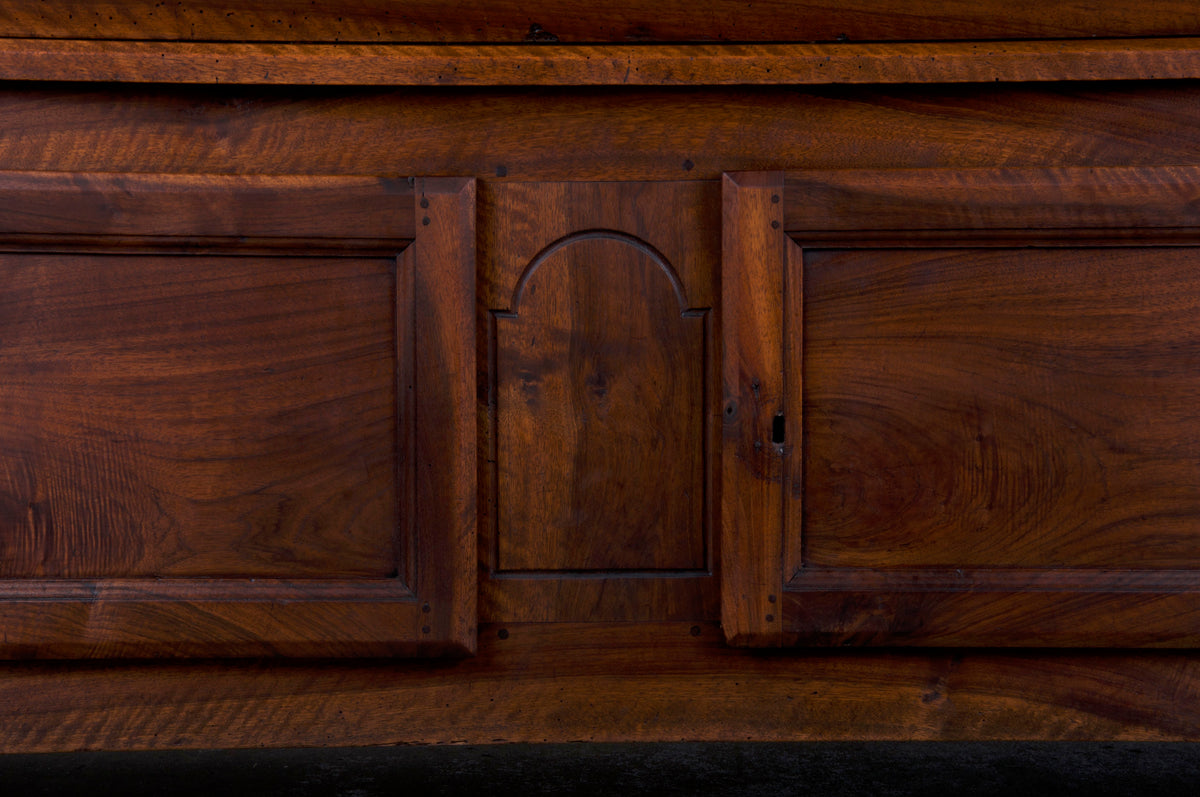 Antique Country French Provincial Walnut Dough Bin Cabinet