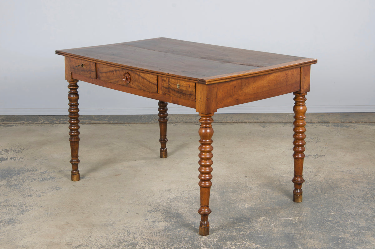 Antique French Louis XIII Style Walnut Writing Desk