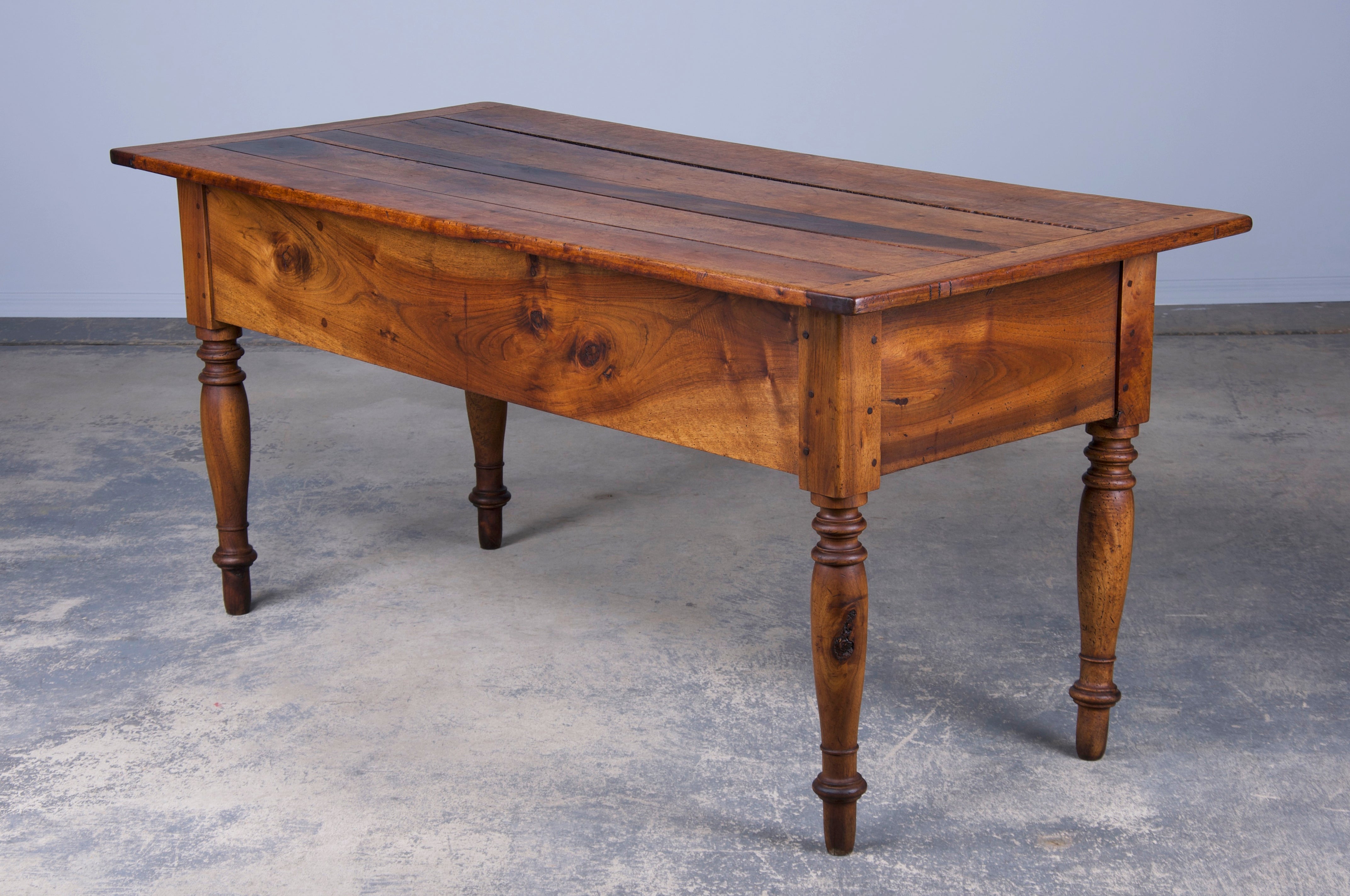 18th Century Country French Provincial Walnut Dough Table or Petrin Kitchen Table