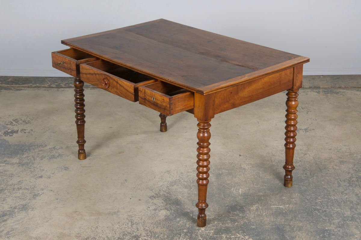 Antique French Louis XIII Style Walnut Writing Desk