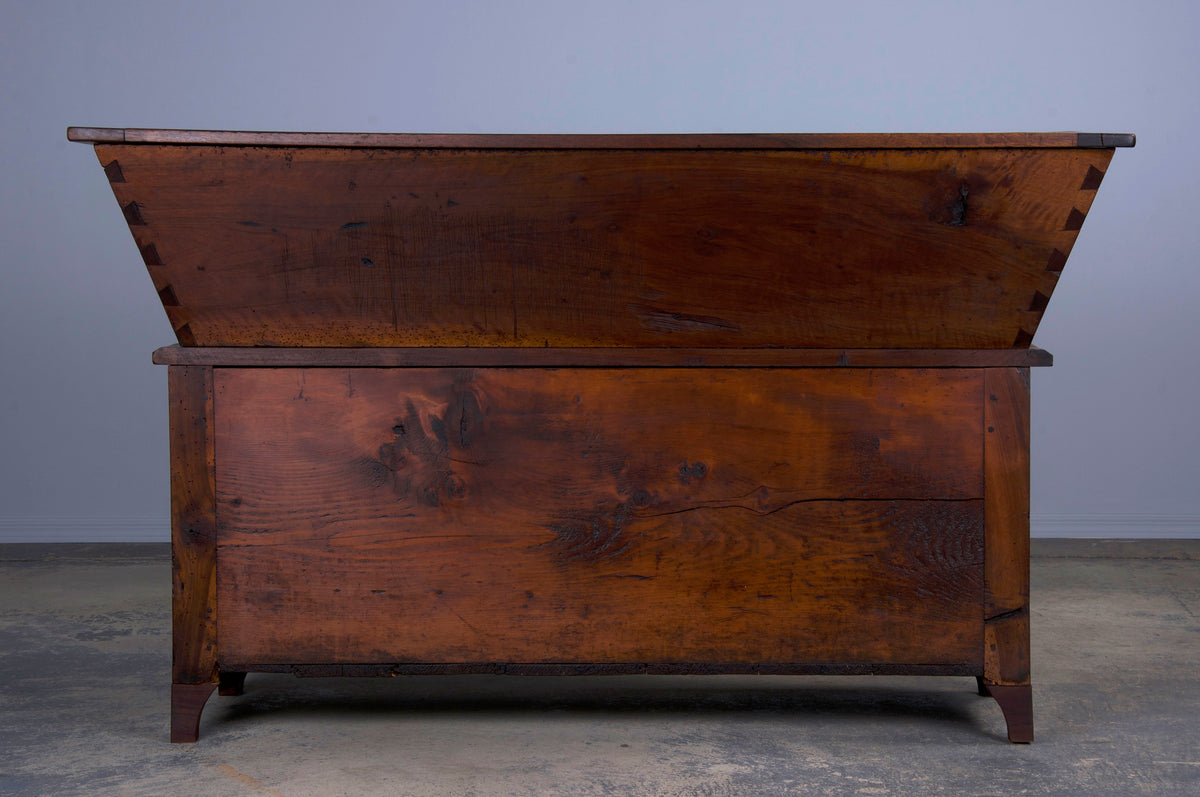 Antique Country French Provincial Walnut Dough Bin Cabinet