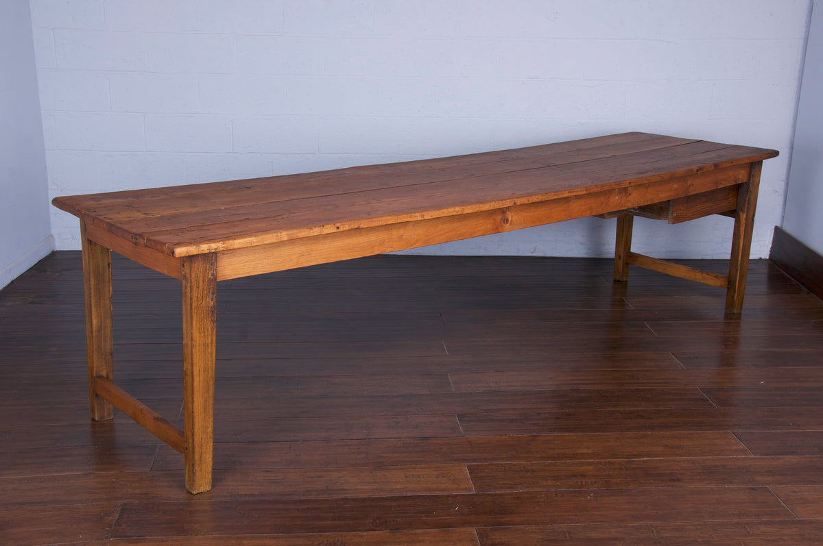 19th Century Country French Farmhouse Mixed Wood Harvest Dining Table