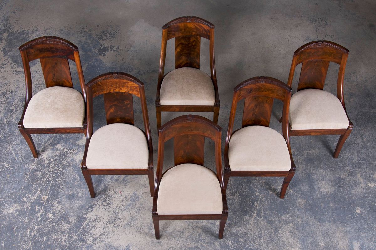 Vintage Spanish Country Ladder Back Maple Rush Dining Chairs - Set of 6