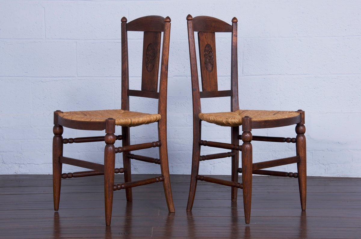 Antique Austrian Michael Thonet Bentwood Dining Chairs W/ Leather Seats - Set of 10 - Stamped