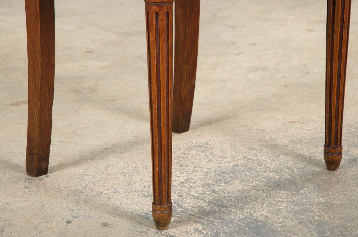 Antique French Louis XVI Style Maple Dining Chairs W/ Cane Seats - Set of 6