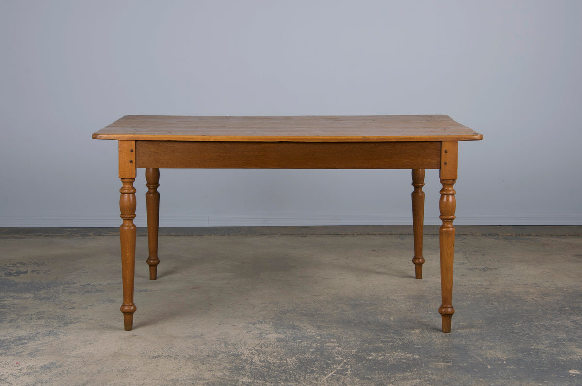 Antique Country French Provincial Mixed Wood Farmhouse Table