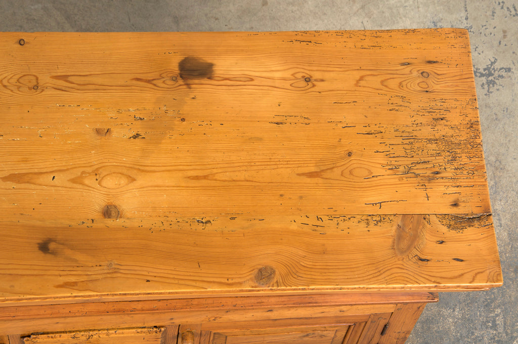 19th Century Country French Provincial Pine Farmhouse Dough Bin Cabinet