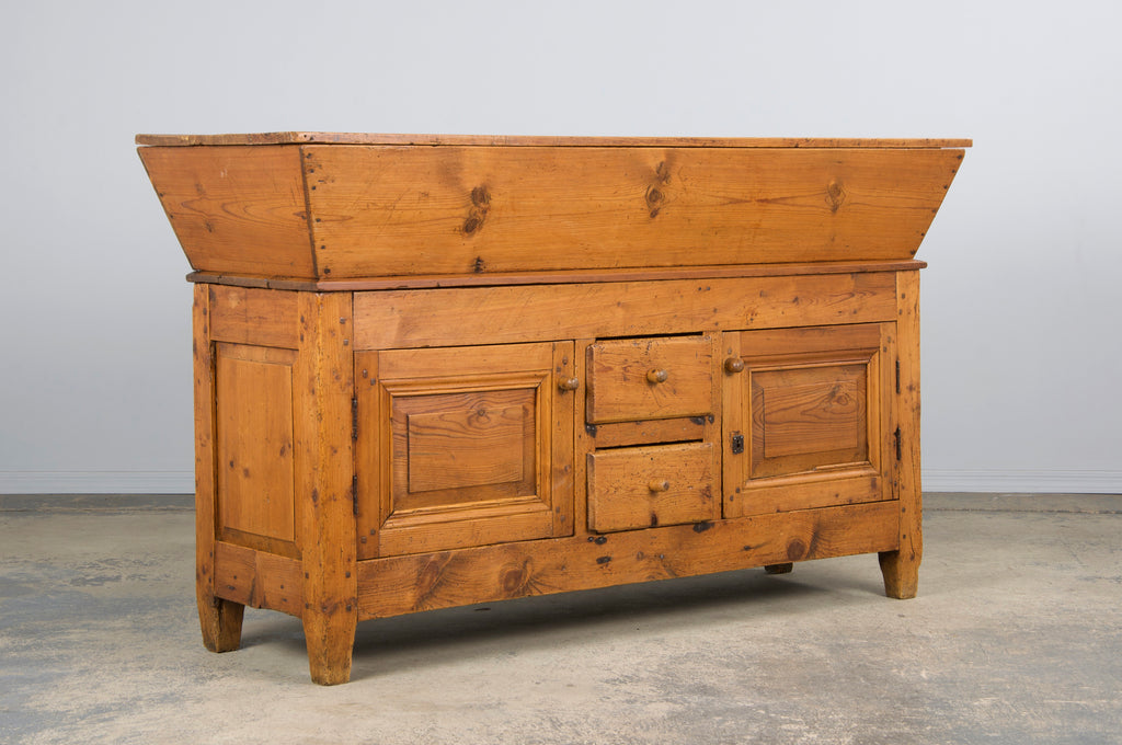 19th Century Country French Provincial Pine Farmhouse Dough Bin Cabinet
