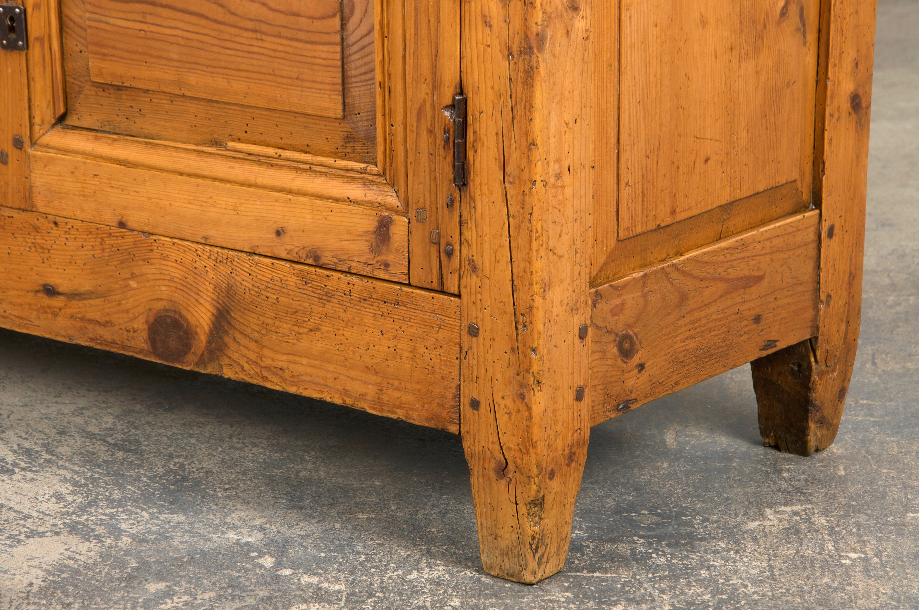 19th Century Country French Provincial Pine Farmhouse Dough Bin Cabinet