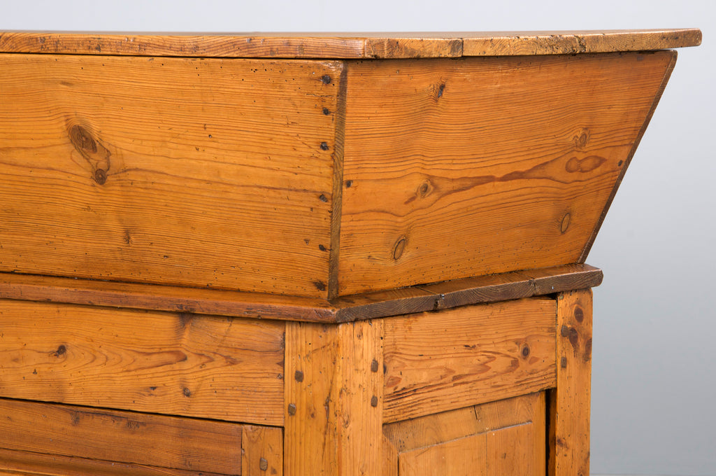 19th Century Country French Provincial Pine Farmhouse Dough Bin Cabinet