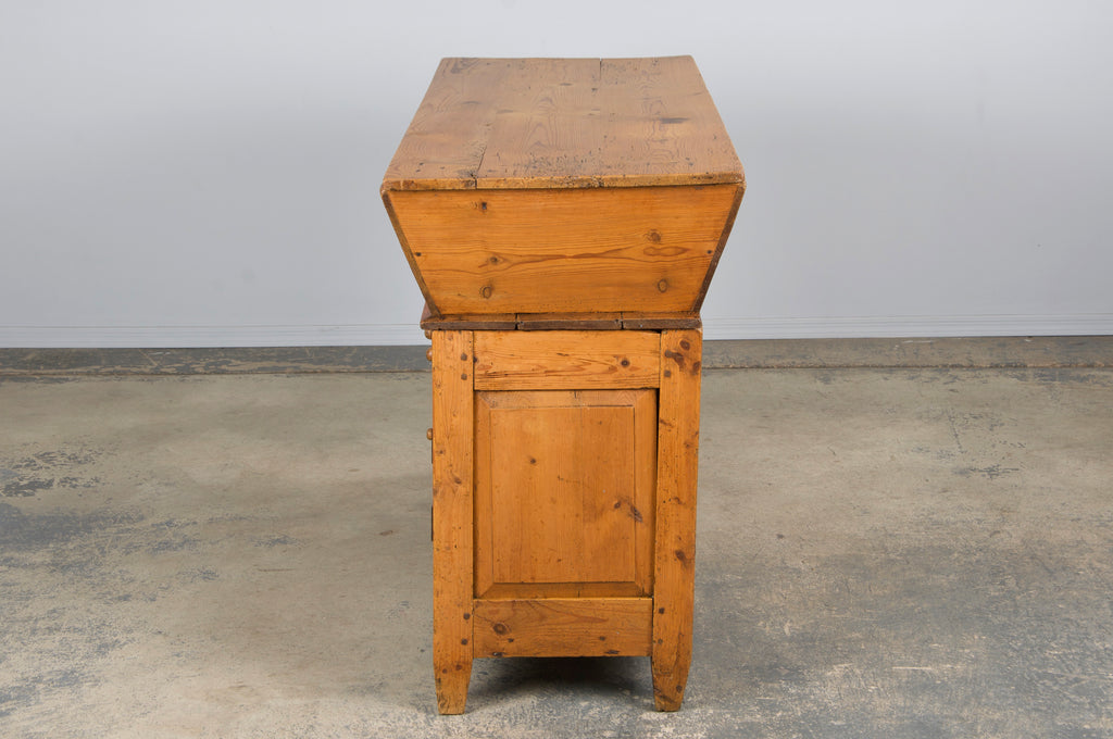 19th Century Country French Provincial Pine Farmhouse Dough Bin Cabinet