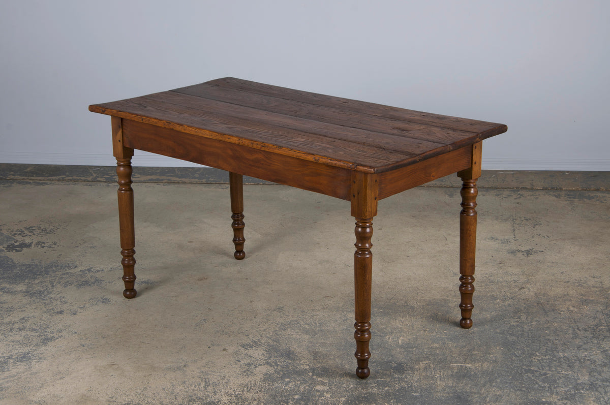 Antique Country French Provincial Mixed Wood Farmhouse Table