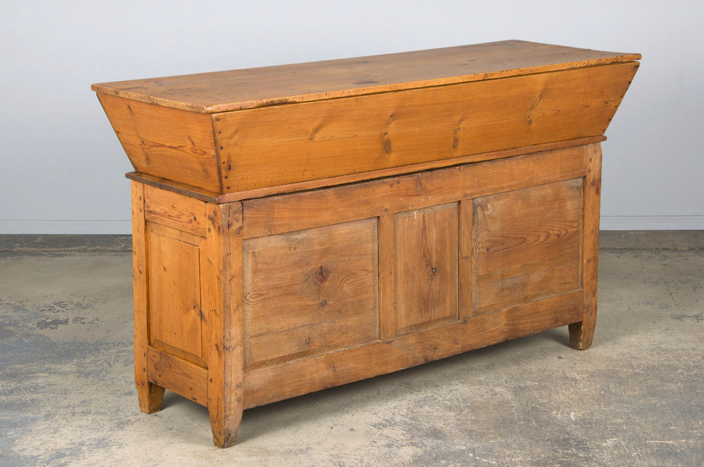 19th Century Country French Provincial Pine Farmhouse Dough Bin Cabinet