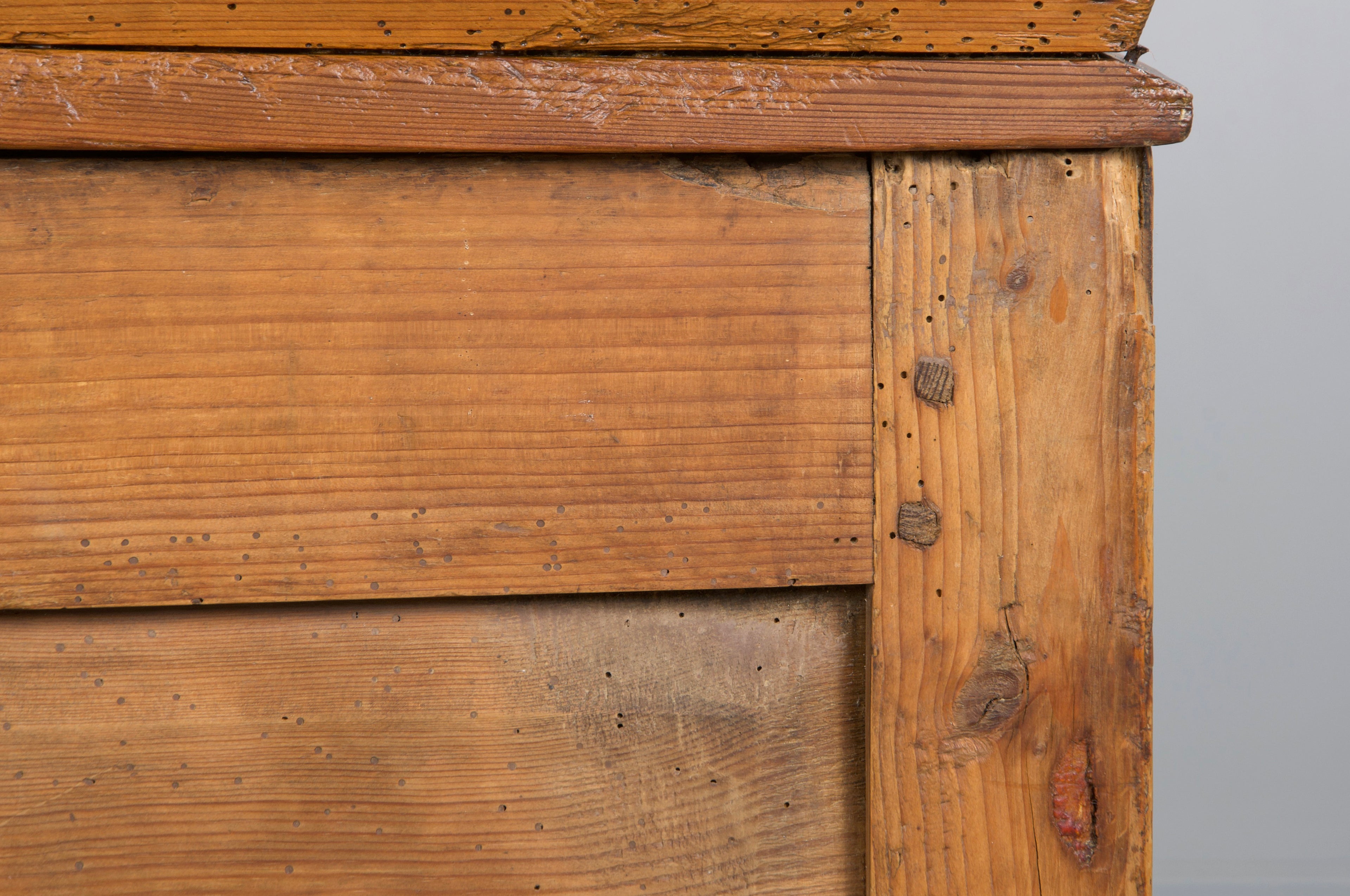 19th Century Country French Provincial Pine Farmhouse Dough Bin Cabinet