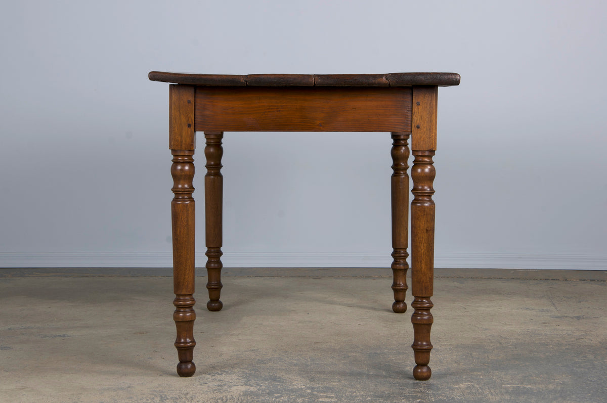 Antique Country French Provincial Mixed Wood Farmhouse Table