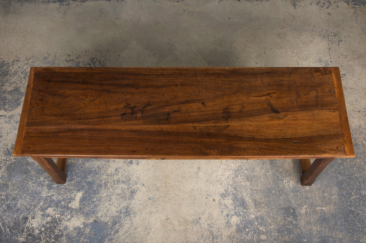 19th Century Country French Walnut Farmhouse Trestle Table