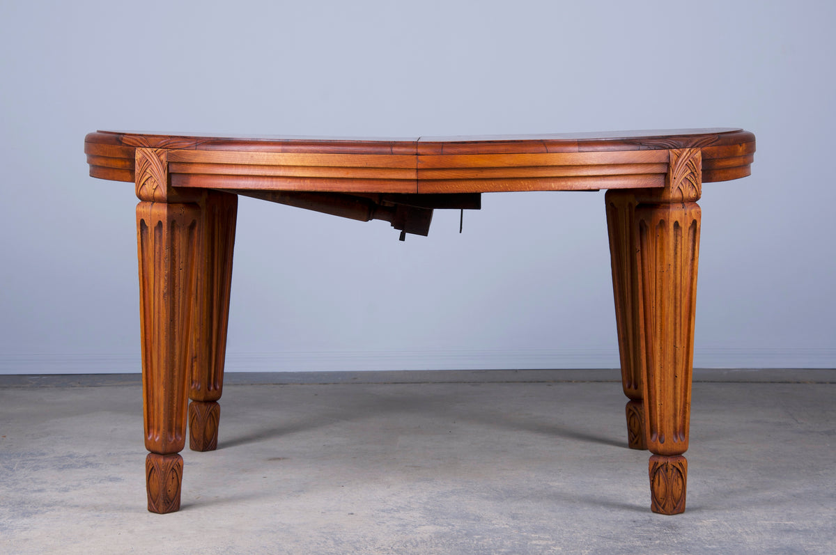 French Neoclassical Style Extendable Maple Dining Table
