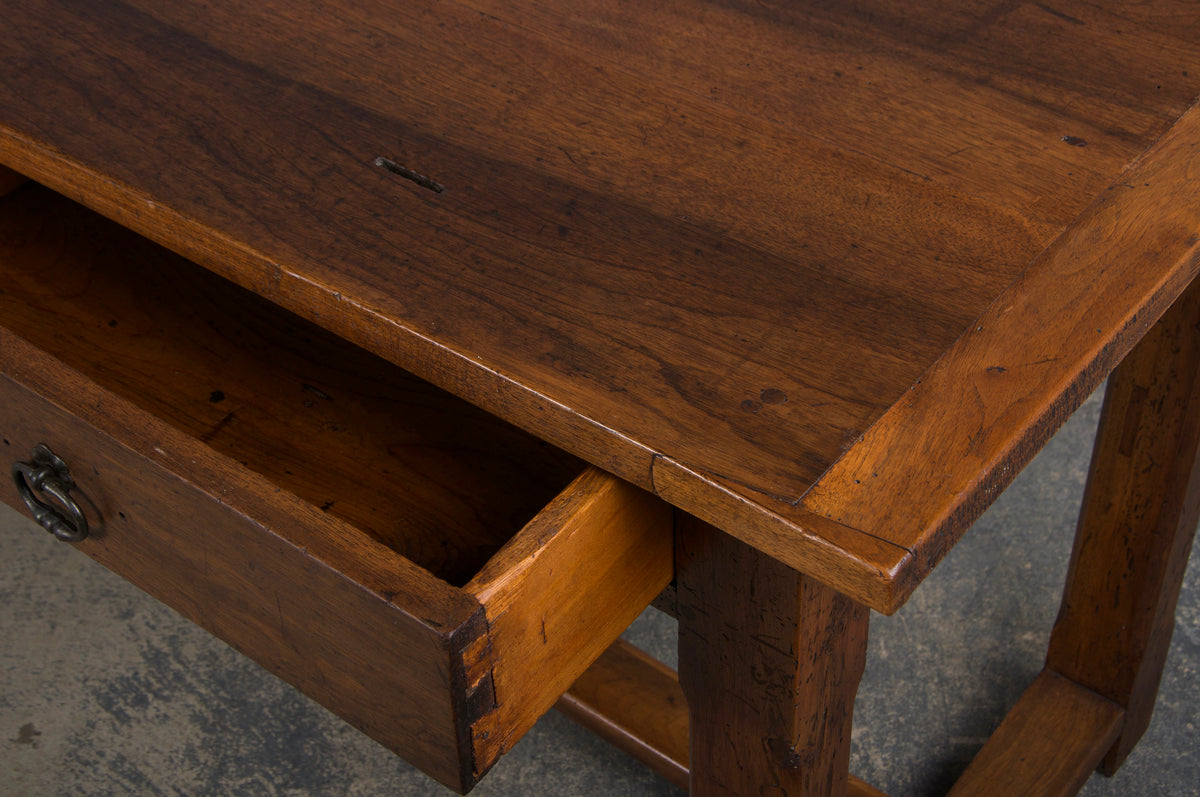 19th Century Country French Walnut Farmhouse Trestle Table