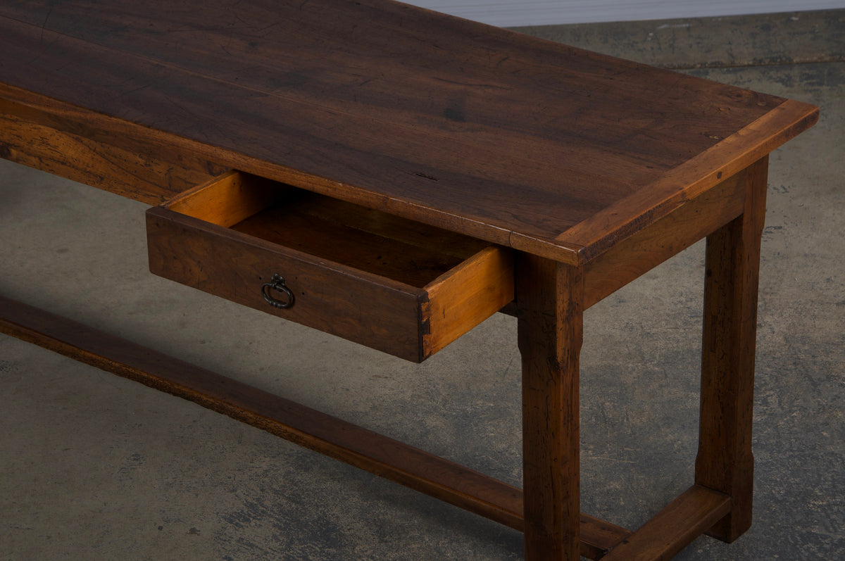 19th Century Country French Walnut Farmhouse Trestle Table