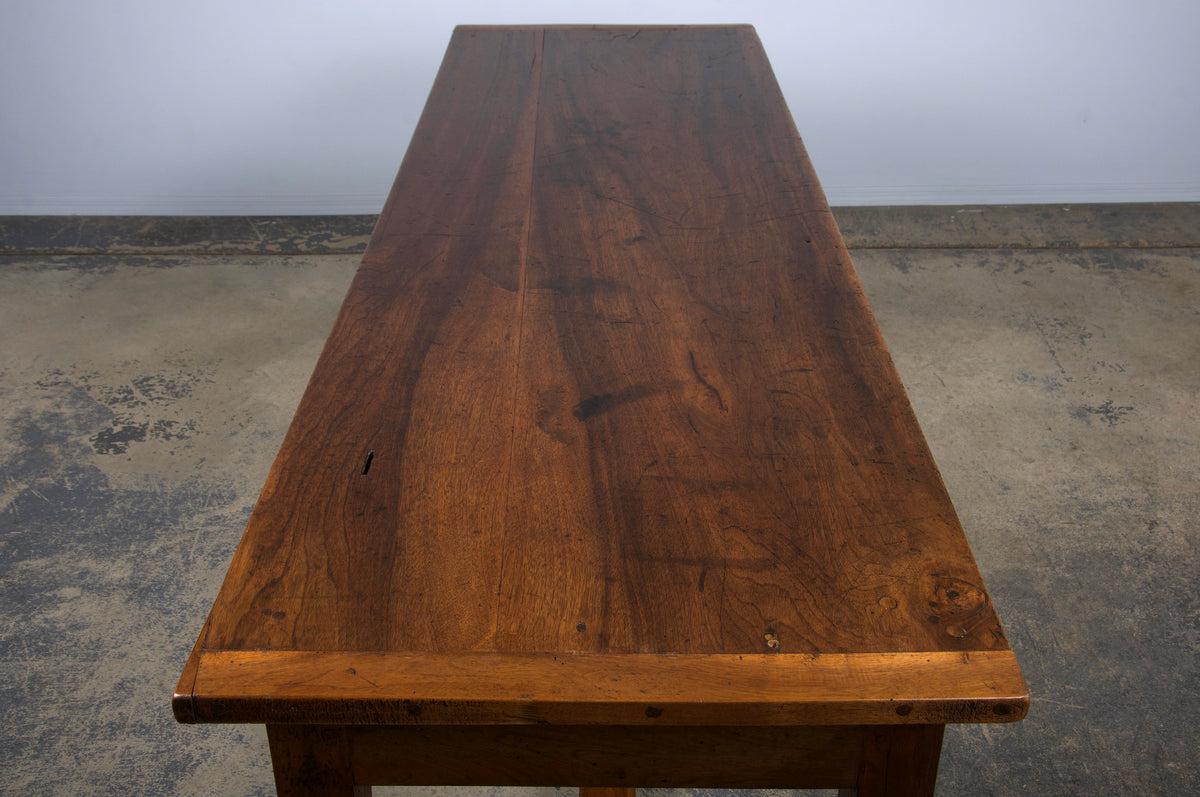 19th Century Country French Walnut Farmhouse Trestle Table