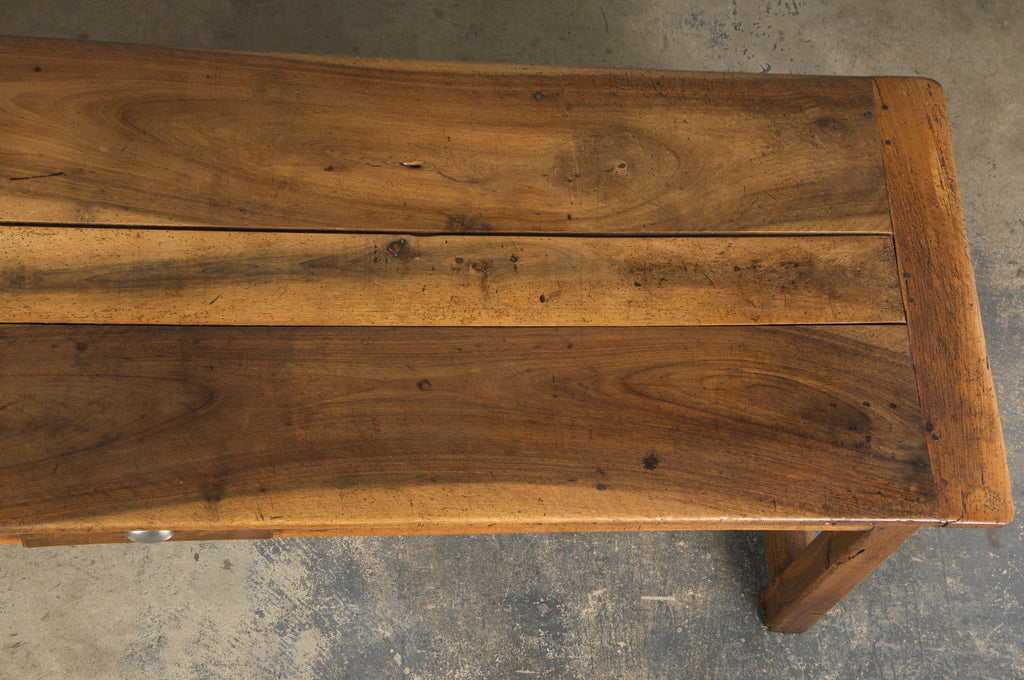 Early 19th Century Country French Walnut Farmhouse Trestle Harvest Table