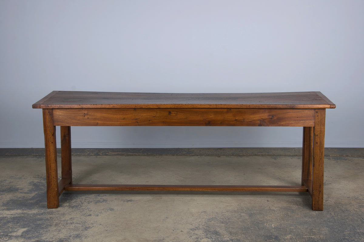 19th Century Country French Walnut Farmhouse Trestle Table