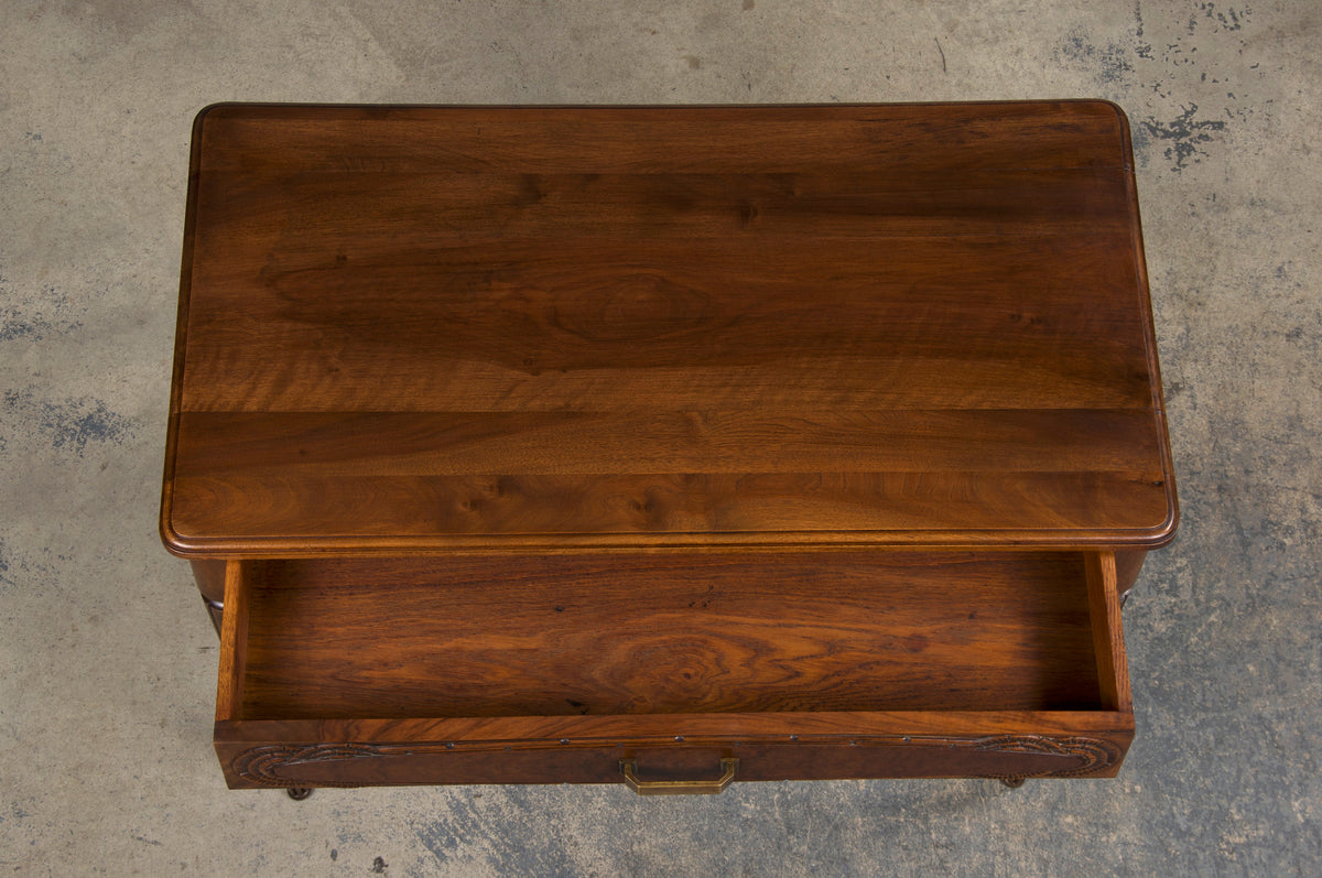 1930s French Art Deco Walnut Writing Desk Or Side Table