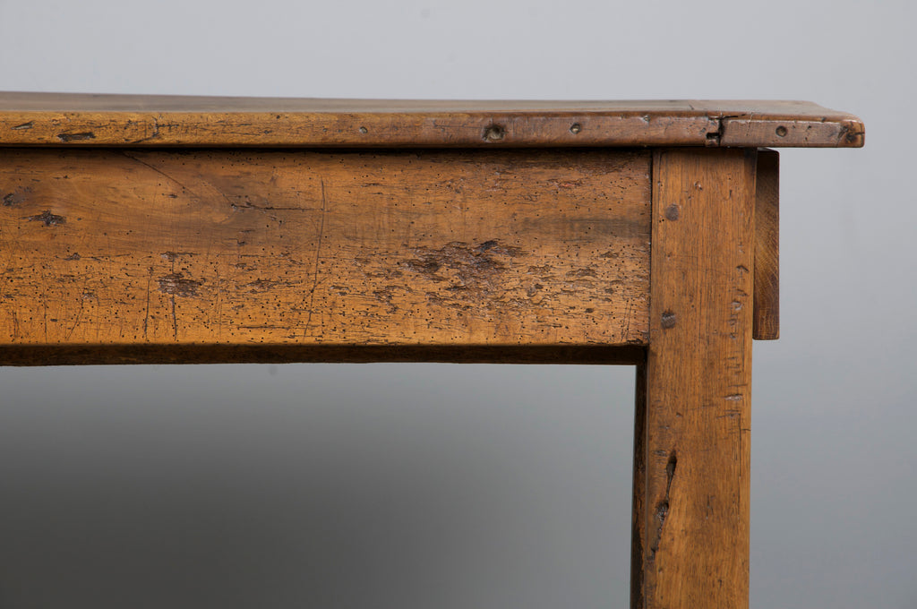 Early 19th Century Country French Walnut Farmhouse Trestle Harvest Table