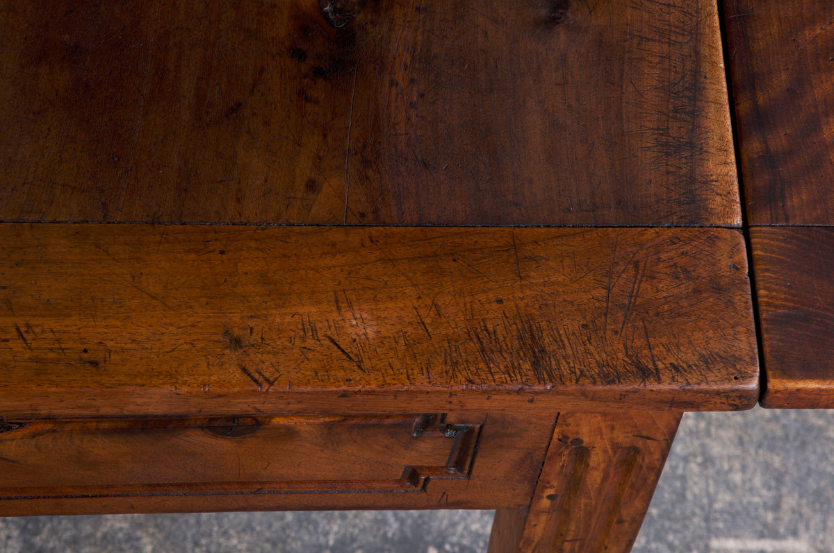 19th Century French Neoclassical Louis XVI Style Off-Square Walnut Extendable Table