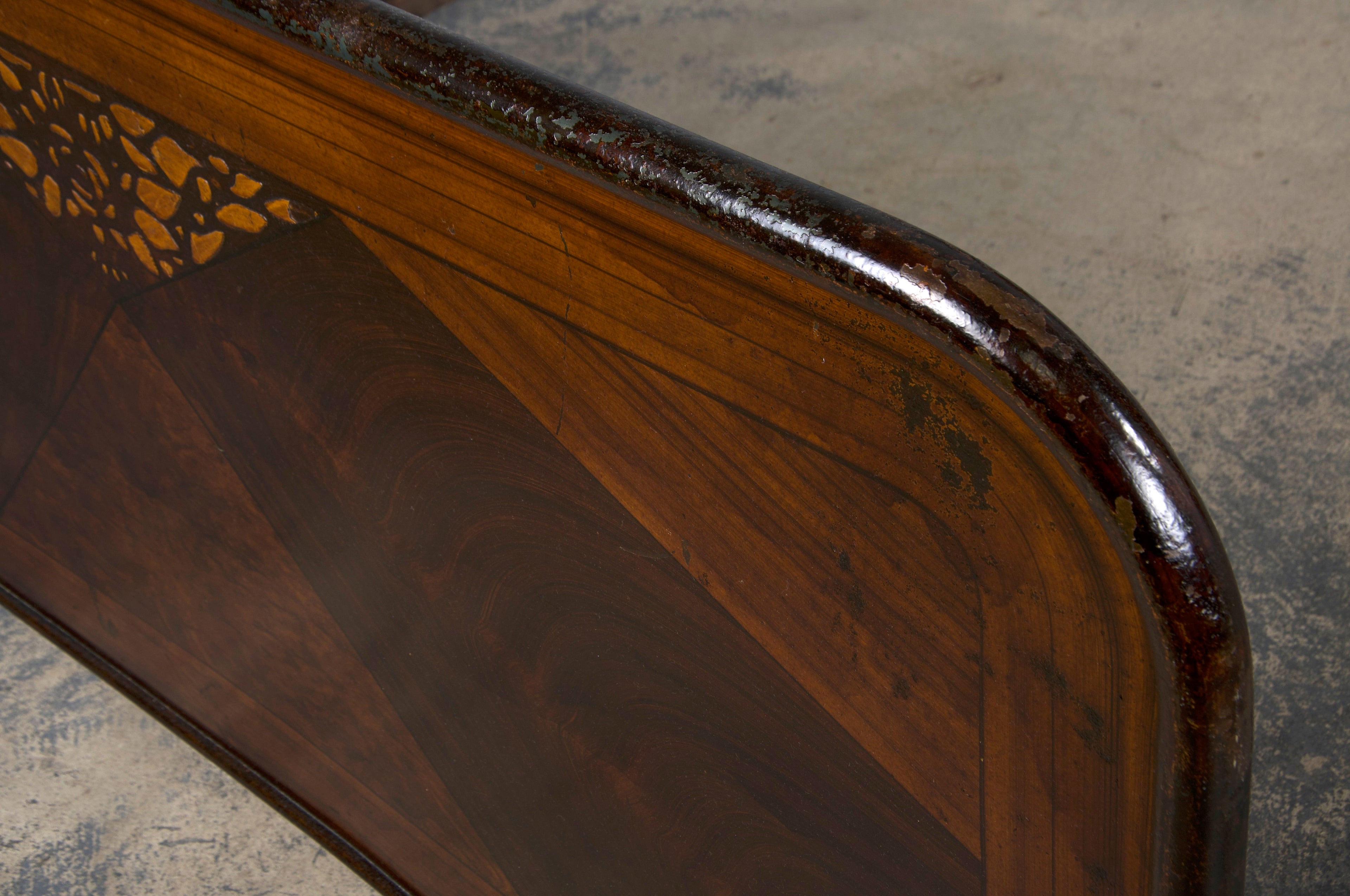 1930s French Art Deco Painted Wrought Iron Full Size Bed Frame