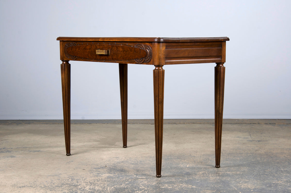 1930s French Art Deco Walnut Writing Desk Or Side Table