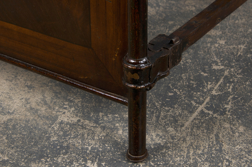 1930s French Art Deco Painted Wrought Iron Full Size Bed Frame