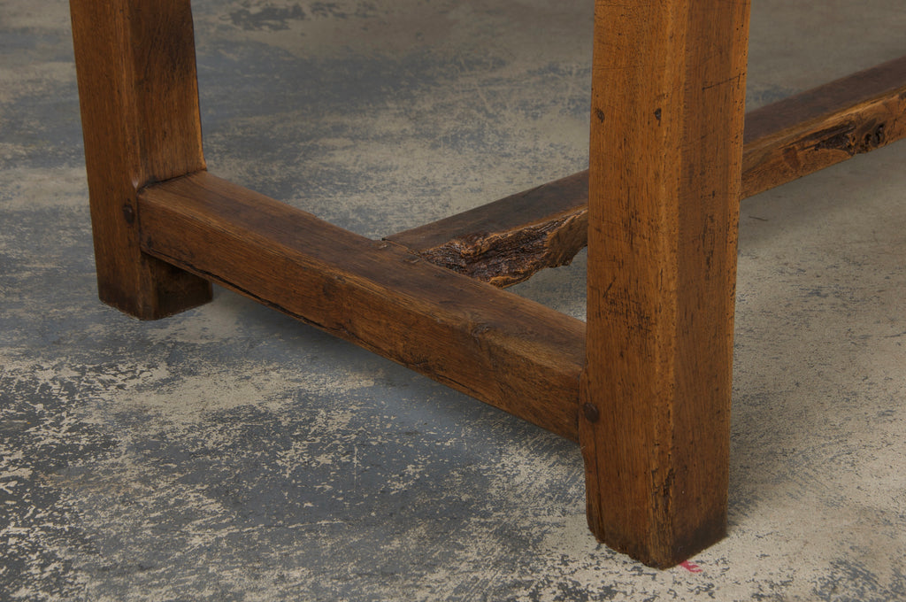Early 19th Century Country French Walnut Farmhouse Trestle Harvest Table