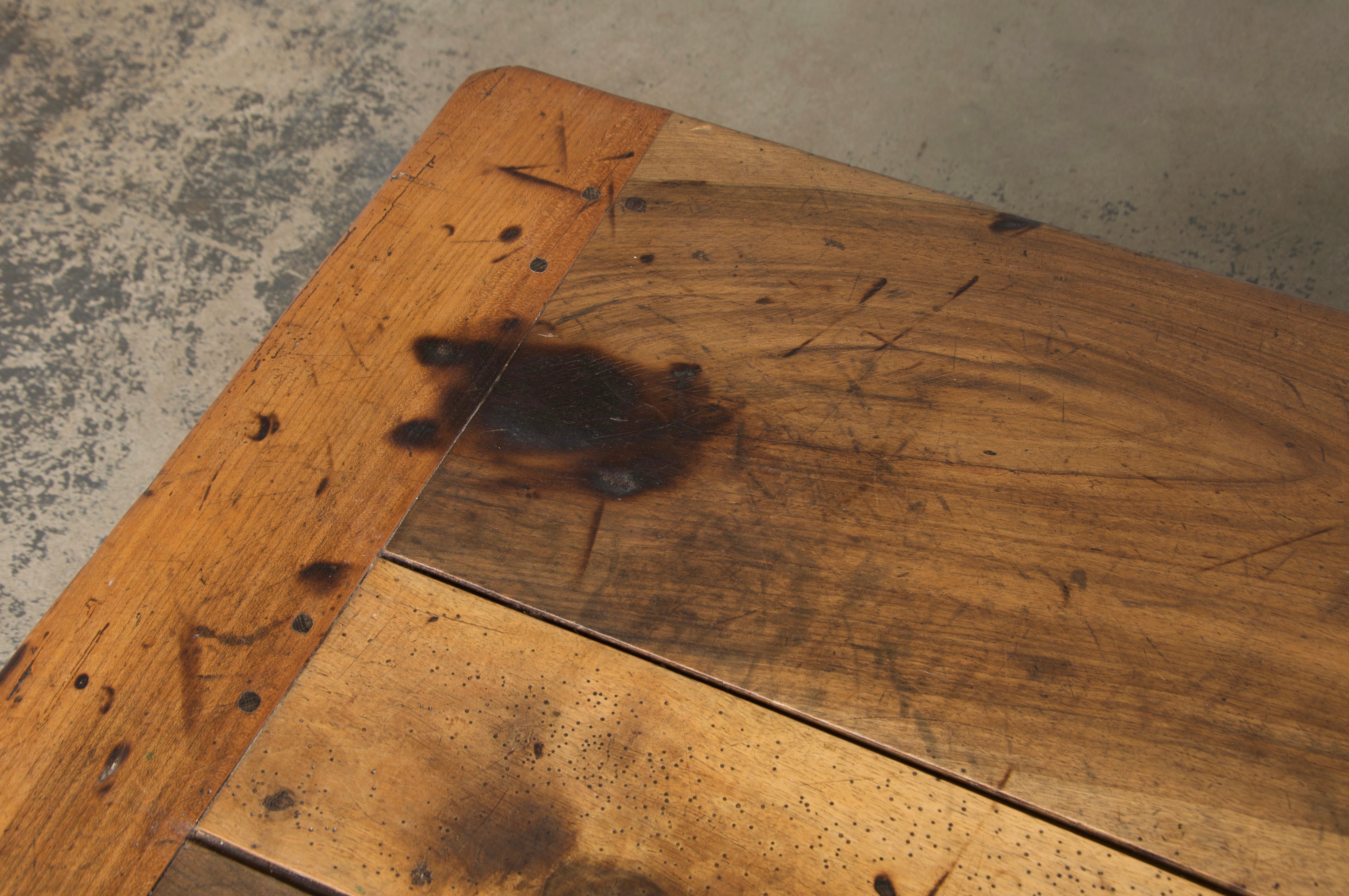 Early 19th Century Country French Walnut Farmhouse Trestle Harvest Table